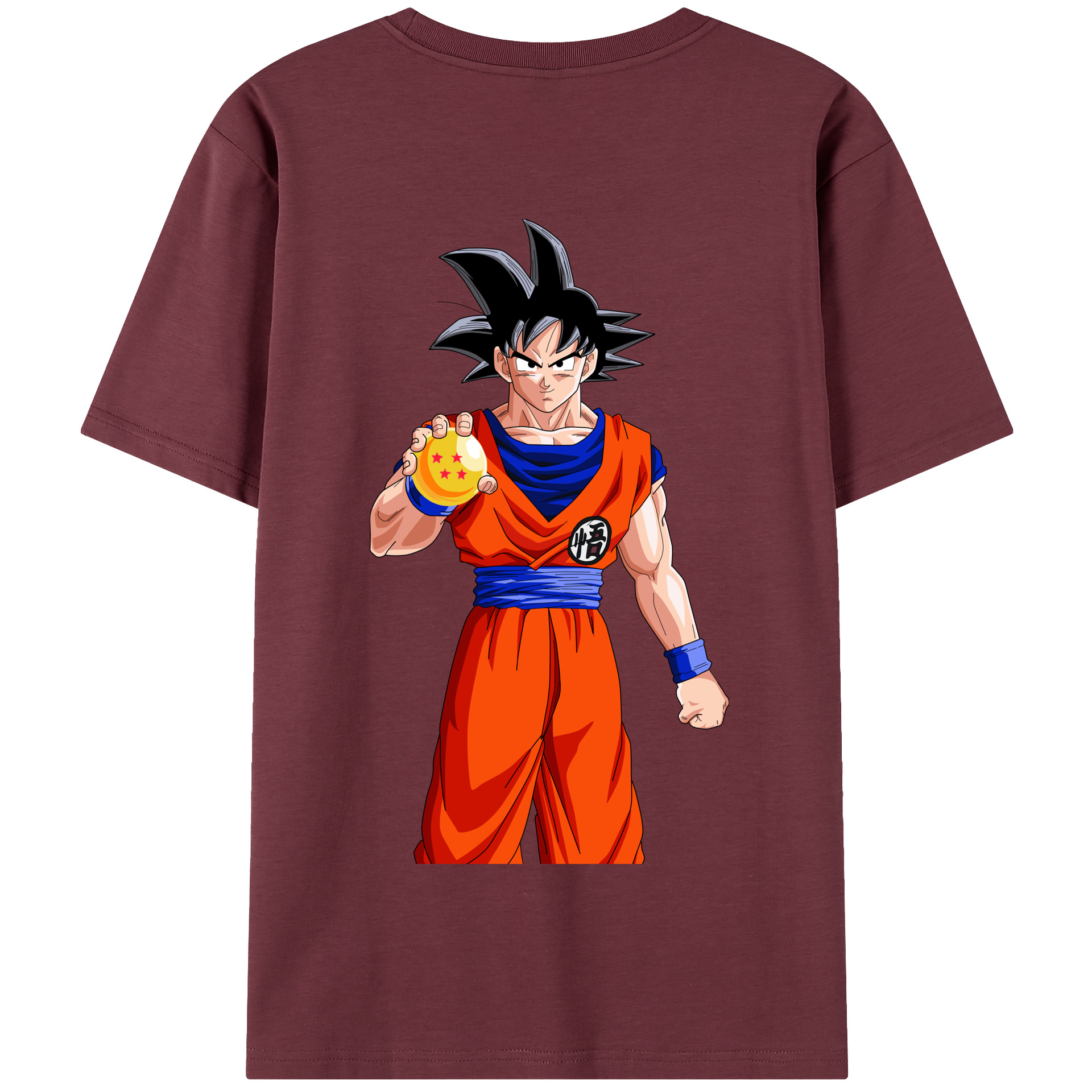 （画像用） ドラゴンボール 孫悟空（そん ごくう）Son Goku カカロット DRAGON BALL Kakarotto 綿100％半袖Tシャツ（背面プリント）